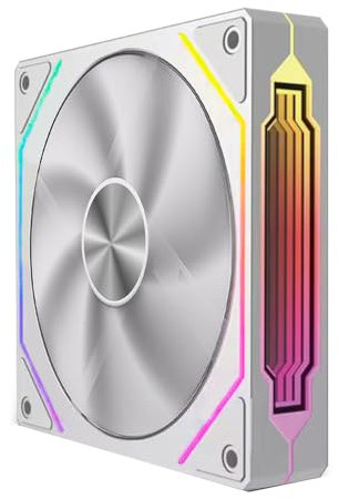 TZMRIT Build Blocks UNI FAN - ARGB Fan - Daisy Chain Design - One Cable Connection - PC Fan 120 mm - RGB Fan 120 mm - Case Fan 120 mm (Black, 4PRO)