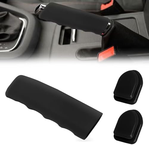 Funda Freno de Mano Coche,Cubierta del Freno de Mano,Universal Protector Freno De Mano,Cubierta Silicona Freno Mano Coche Con Gancho de Coche,Cubierta Protectora del Freno de Mano del Coche,Negro
