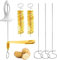 MEIYAXINWIN Tagliapatate a Spirale, Set da 4 Pezzi, Tagliaverdure, Affettatrice a Spirale per Patate e Verdure, Ideale per Grigliate, Fritture, Riunioni, Feste, Campeggio