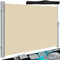 KESSER® Alu-Seitenmarkise Ausziehbar & Blickdicht 300 x 180 cm | Garten-Sichtschutz & Windschutz mit Aufrollautomatik für Balkon & Terrasse | Seitenrollo inkl. Regencover mit Wandhalterung Beige
