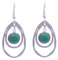 Pendientes Piedra Natural - Pendientes Mujer Colgantes con Forma de Gota - Acero Inoxidable Plata Piedras Semipreciosas Gema Amuleto de la Suerte(Jade verde)