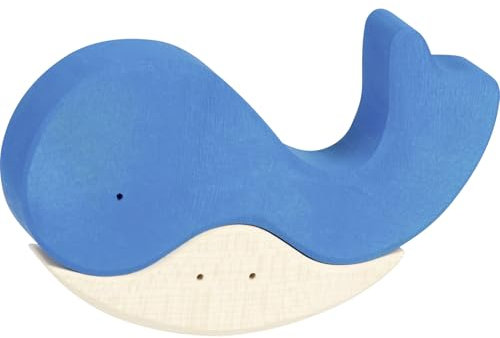 goki 58340 - Puzzle Als der Wal einen Freund fand - aus hochwertigem Ahornholz - goki evolution - Bunte Farben auf Wasserbasis - Made in Europa