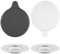2 Stück Universal Stöpsel mit 2 Stück Abflusssieb, Abflussstopfen Silikon, Silikon Waschbecken Stopfen mit Saugnapf, Badewannenstöpsel für Küche, Bäder, Spüle, Dunkelgrau, Weiß