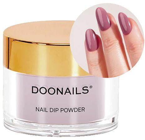 Doonails – Dipping Powder Farbe Silent Night Mauve – Langanhaltendes Dip Pulver für professionelle Maniküre zu Hause – Tierversuchsfrei & allergikerfreundlich – 3+ Wochen halt – Bis zu 30 Anwendungen