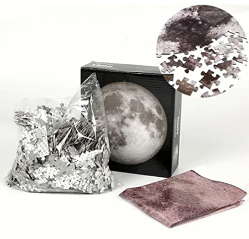 1000 teiliges Mond Puzzle, Runde Puzzle Herausforderung, Verbessert die Koordination mit Familie und Freunden, für Erwachsene