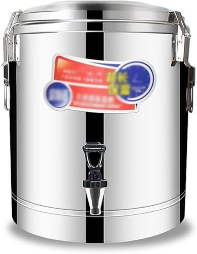 LXWKAI Kommerzieller Heißwasserbereiter, Getränkespender aus Edelstahl 201 mit Wasserhahn, Isolierfässer mit großer Kapazität für heißen Tee/Milch/Suppe/Kaffee (Größe: 50 l)