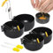 4 Pack Folding Egg Poacher,Poached Egg Cooker Nonstick Poached Egg Pan Boiled Eggs Maker Cups, Round Poached Egg Spoon with Oil Brush Convenient Egg Poaching Cooking Tool Kitchen Gadgets (4 Pack)