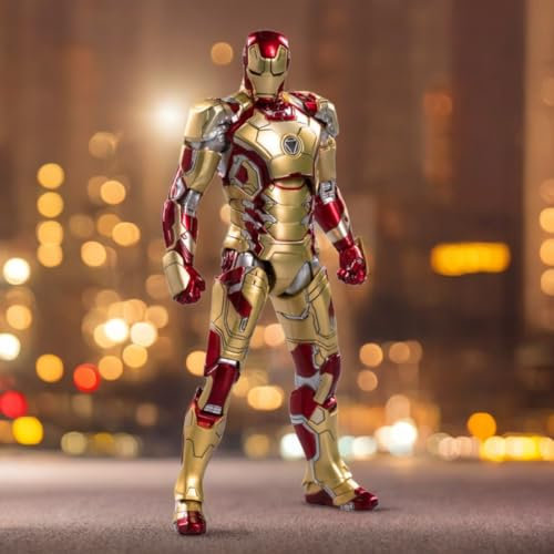 HiPlay ZD Toys Anniversary Series Collectible Figure Full Set: Non-Luminous Version: Iron Hero MK42 (1906-42), 1:10 Scale Miniature Action Figurine BFGGTXMK42
