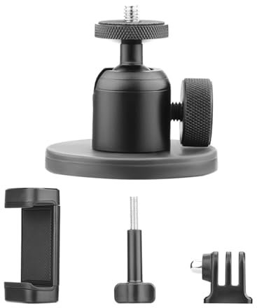 Soporte Magnético para Cámara Giratoria 360 Grados Adaptador Rosca 1/4 Pulgadas Y Clip para Teléfono para Action 5 Portátil