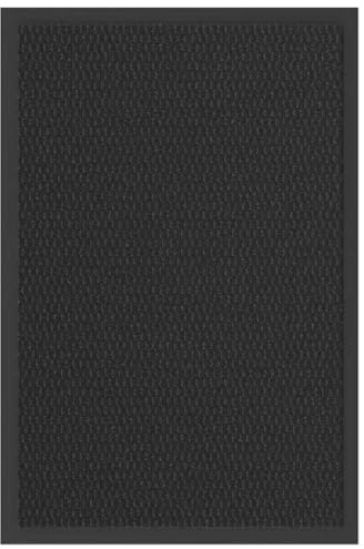 vidaXL Fußmatte Schwarz 40x60 cm, Schmutzfangmatte, Sauberlaufmatte, Haustürmatte, Türmatte, Matte, Willkommensmatte, Outdoor-Türmatte