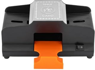 Kartenmischer, Schwarzer Kartenmischer Automatischer Kartenmischmaschine Elektrische, für Decks UNO Poker 22 * 11 * 10cm