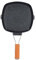 17.3x10.4in Grilling Pan,Iron Grilling Basket Grill Pan Skillet,Nonstick Square Stove Top Grill Pan Versatile Griddle with Wood Handle for Indoor Cooking