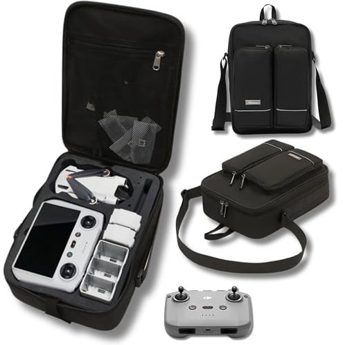 Bolsa de Almacenamiento para Drone de dji Mini 4 Pro y dji Mini 3 Pro y Accesorios | Compatible con los mandos RC2 / RC | Funda Dron dji | Bolsa dji