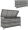 Outsunny 627 L Rattan Garden Storage Box, Outdoor Garden Cushion Storage Box with Gas Lift Lid and Wheels, Outdoor Rattan Chest Container for Cushions, Pillows and Tools, Dark Grey