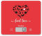 TERRAILLON – T1040 FOOD LOVE- Balanza de cusine electrónica, bandeja de cristal, capacidad 3 kg, graduación 1 g, tara, conversión líquida, ultrafina y compacta – Pantalla LCD – Rojo