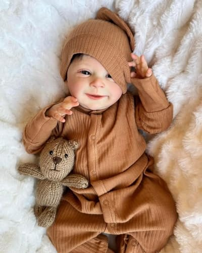 WKYUWS 48cm Reborn Poupée Fille Bebe Vinyle Souple Silicone Réaliste Simulation Nouveau-Né Poupées de Singe Nouveau-né Fille Jouet Poupon Cadeaux de Noël