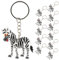 BESPORTBLE 12 Stück Zebra Schlüsselanhänger Cartoon Tier Schlüsselringe für Taschen Rucksäcke für Partys