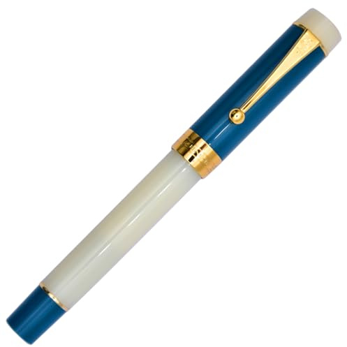 Ranvi Jinhao 100 Fountain Pen,Extra Fine Nib,Gold Trim,Ball Clip,Dark blue