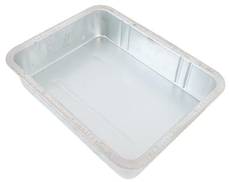 HUSHUI Oil Drip Pan Zinc Silver Galvanized Finish Motorcycle Oil Catch Pan for Automotive Car (8L)