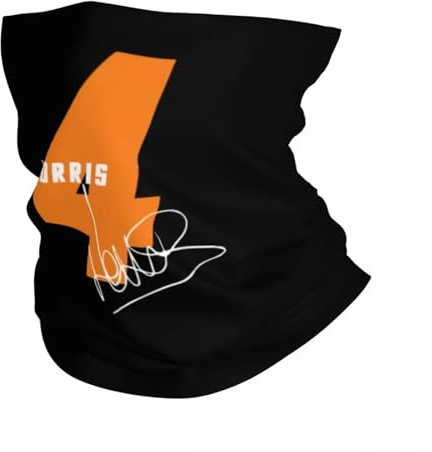 GTTDFASJ Multifunktionstuch L Lando Norris Motorrad Renn Bandana Halsmanschette winddicht Gesichtsschal Abdeckung Herren und Damen Kopfbedeckung Schlauch Sturmhaube