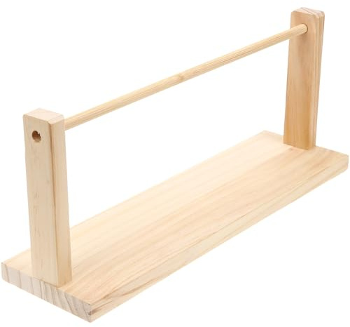 STOBAZA Organizzatore di Nastri in Legno Resistente 40x17x11 Cm, Porta Nastro Compatto Salvaspazio per Lavori Artigianali, per Negozi di Fiori e Stanze Creative