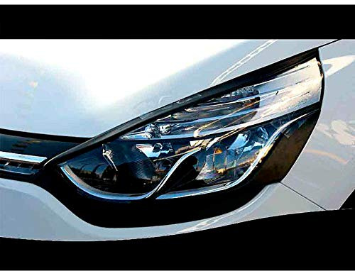 Motordrome Scheinwerferblenden passgenau | kompatibel mit Renault Clio IV 2012-2019 - Oberseite (ABS)