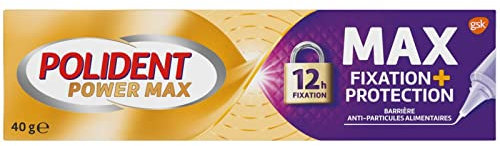 Polident Crème Fixatrice Maximum Contrôle, Pour Prothèses Dentaires Partielles ou Complètes, Embout Précision, 40g