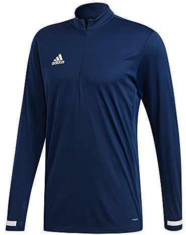 adidas T19 1/4 Long Sleeve Mens Track Top Jersey (XL, Navy)