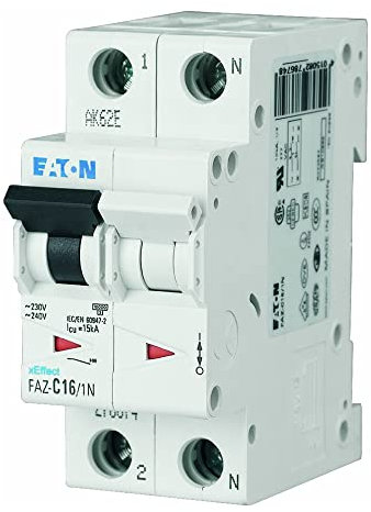 Eaton FAZ6-C4/1N Interrupteur automatique magnétothermique FAZ6, 1P+N, 4A, courbe C