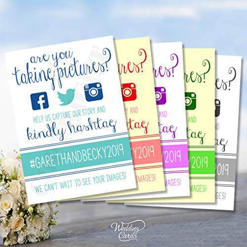 Wedding Cards Cartel de Boda Personalizable con Texto en inglés «Are You Taking Images», tamaño A4