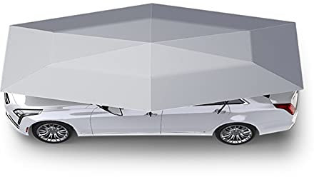 Semi-Automatic Carport Car Umbrella Tent, Car Cover Car Tent, 4.2M Semi Automatic Hydraulic Carport Canopy Sun Shade, Sunproof Car Cover, Automobile Protection Car Umbrella for SUV, Truck, P