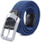 HANCHAO Stretchgürtel Flechtgürtel Elastische Stoffgürtel Geflochtener Unisex Gürtel für Damen und Herren Breit 3.5cm Blau 90cm