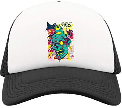 Nervous BO Newspaper Styled Science Pop Art Trucker Baseball Cap One Size