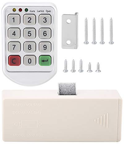 Set di kit serratura elettronica per armadietto, pannello in plastica ABS Tastiera elettronica con password digitale intelligente Numero serratura a codice per porta dell'armadio per armadi da ufficio