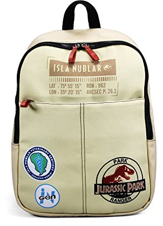 Half Moon Bay Halbmond-Bucht Backpack Jurassic Park Rucksack-Ranger, Weiß