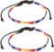 Pride Fußkettchen Gay Pride LGBT Regenbogenflagge Armband Knöchel Zubehör Verstellbarer String Wrap Armreif Handmade Pride Month Festival Parade Schmuck Geschenk für Schwul, Lesben, Bisexuell