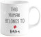 Personalised this human belongs to mug with pet name/Cat dad, dog dad, cat mum, dog mum gift/Father's Day gift/Christmas, birthday