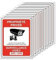 Vidéo surveillance panneau - Panneaux de sécurité Plaque Alarme propriété privée - Signalétique en plastique 20x15cm (10)