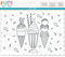 Unique 16759 Tischsets zum Ausmalen – Pastellfarbene Eiscreme, Sommerparty, 6 (1 Stück), Mehrfarbig, Large
