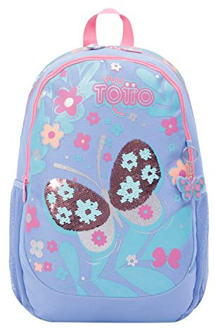 TOTTO Unisex Jugend Morral Magic Garden L Rucksack, dunkelviolett, Einheitsgröße