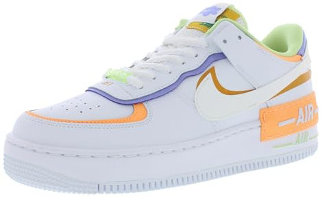 Nike Damen Air Force 1 Shadow Sneaker, Weiß, Weiß, Creme, Pfirsichweiß, 44.5 EU
