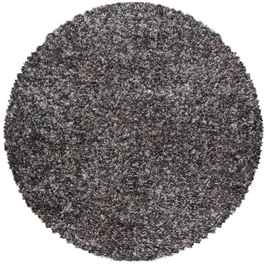 HomebyHome Teppich Rund Shaggy 160 cm Rund - Hochflor Runder Teppich Mehrfarbig Taupe Extra Weich und Flauschig - Langflor Teppiche für Wohnzimmer, Schlafzimmer, Küche, Flur - Carpet, Halı, Kilim