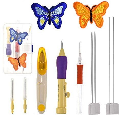 12-teiliges Stickerei Stichnadel Set, DIY Stickstift Set, Strickwerkzeug, Stanznadel, Nähzubehör