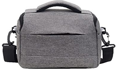 Sac à bandoulière rembourré étanche pour appareil photo Panasonic Lumix DMC GX85 avec objectifs Lumix G Vario 12-32 mm f/3.5-5.6 ou 45-150 mm F4.0-5.6 Gris