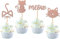 24 Stück Katze und Miau Tortendeko Schwarz Glitzer Kätzchen Katze Cupcke Toppers Cat Kuchen Deko Katze Liebhaber Kätzchen Thema Baby Dusche Kinder Geburtstag Party Kuchen Dekorationen Rosegold