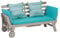 Greemotion Maui Multifunktions Sofa, Metall, grau/türkis