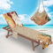 FANSU Schonbezug Für Gartenliege Frottee Liegenauflage Liegestuhl Handtuch mit Taschen Strand Strandliegenauflage Weich Strandtuch für Reisen Schwimmen (75x210cm,Strand)