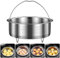 Dampfgarer Einsatz, Edelstahl Dampfgarer, Kochen Gemüse Dampfkorb, Topf Dampfkorb, für Dünsten von Gemüse Früchte Eier, für Töpfe Pfannen Reiskocher, Topfeinsatz (22 X 9.5 CM)