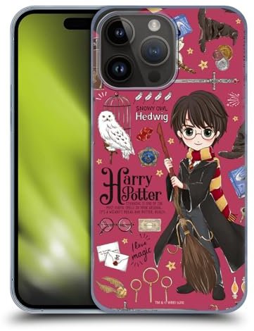 Head Case Designs Officially Licensed Harry Potter Harry Pattern Deathly Hallows XXXVII Hard Back Case Compatible With Apple iPhone 15 Pro Max