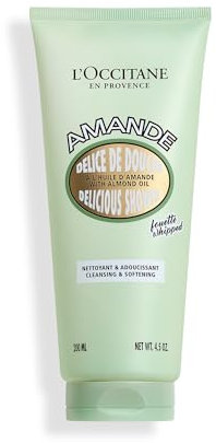 L'OCCITANE Almond Delicious Shower Cream 200ml | Smoothening & Firming | Vegan & 97% Readily Biodegradable | Clean & Premium Beauty Body Cleanser for All Skin Types